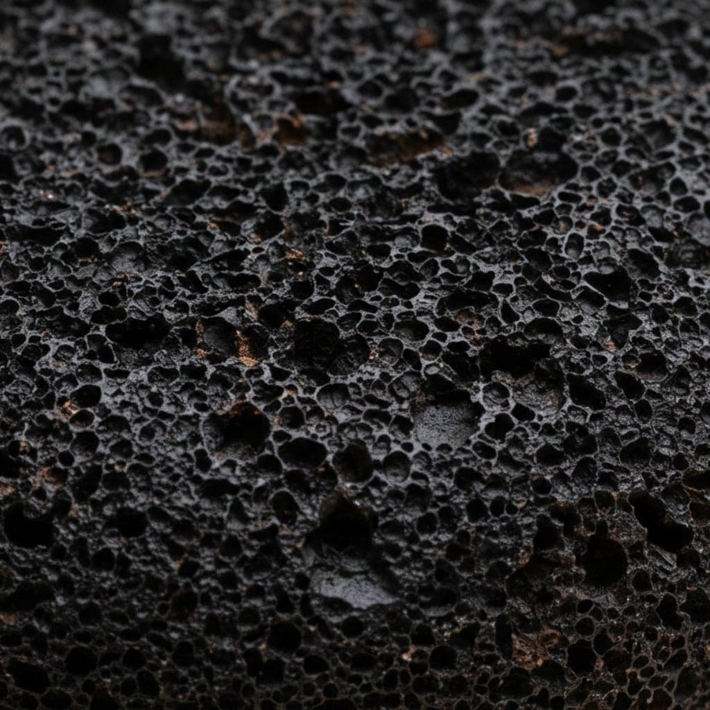 Close-up of porous volcanic pumice stone texture