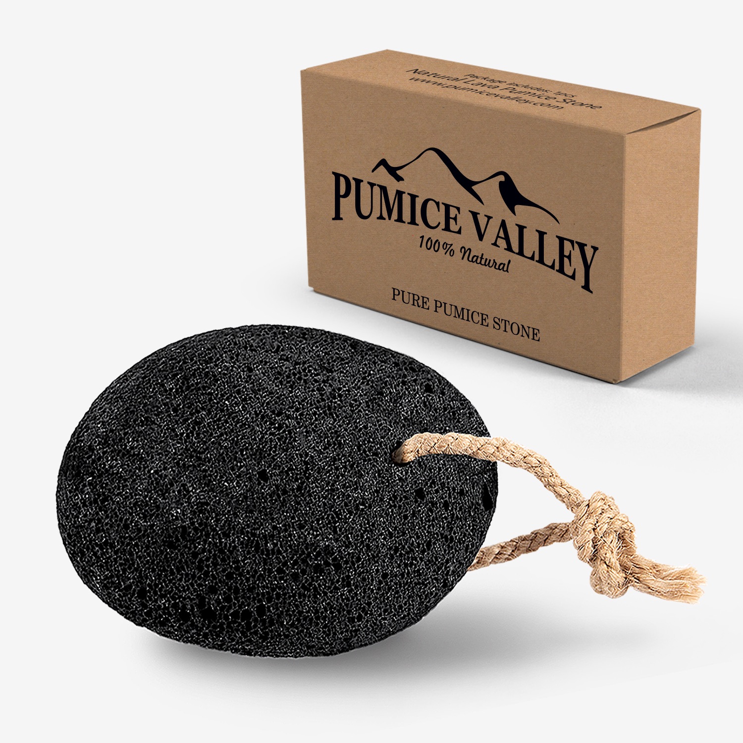 Natural Earth Lava Pumice Stone Black