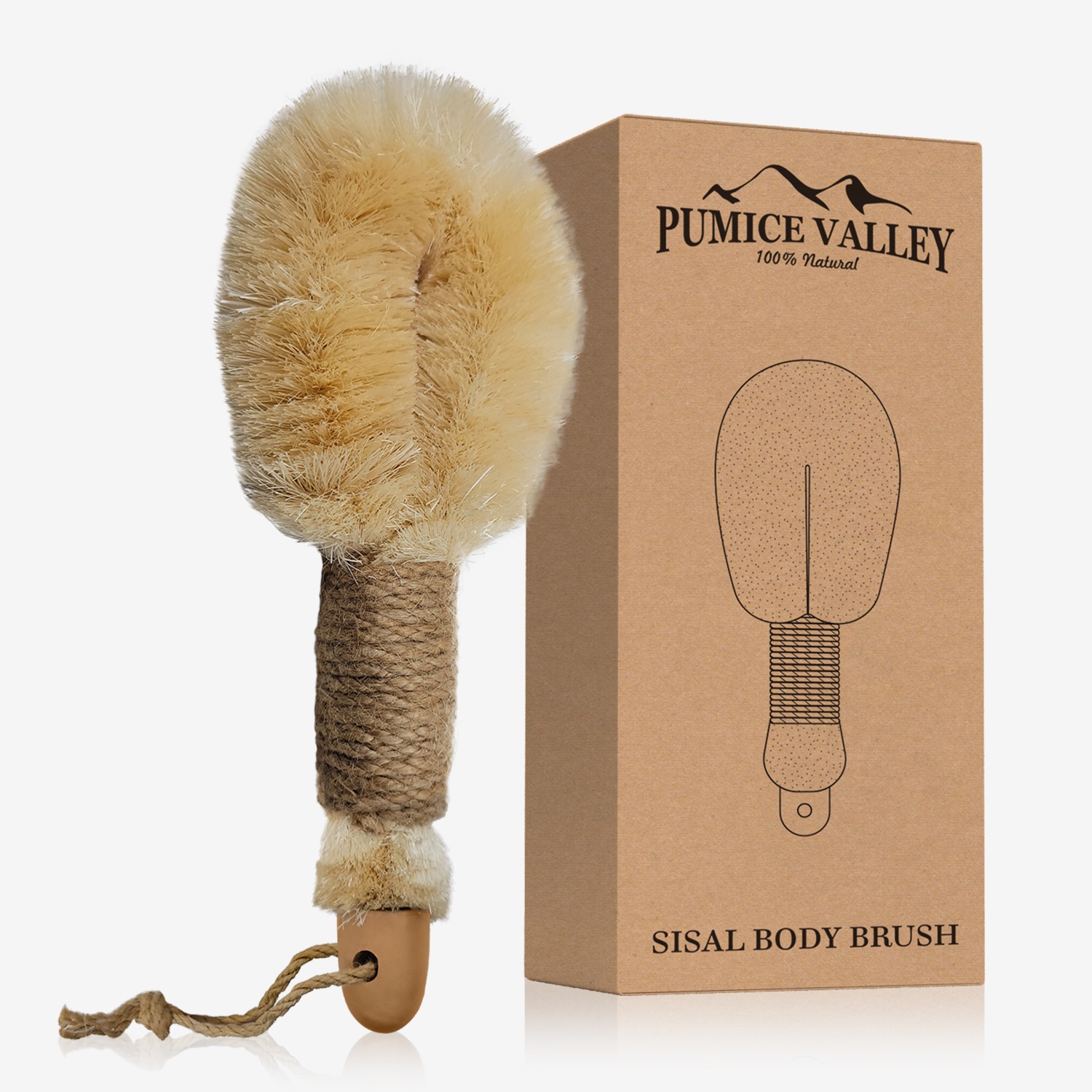Sisal Dry Body Brush with Natural Bristle