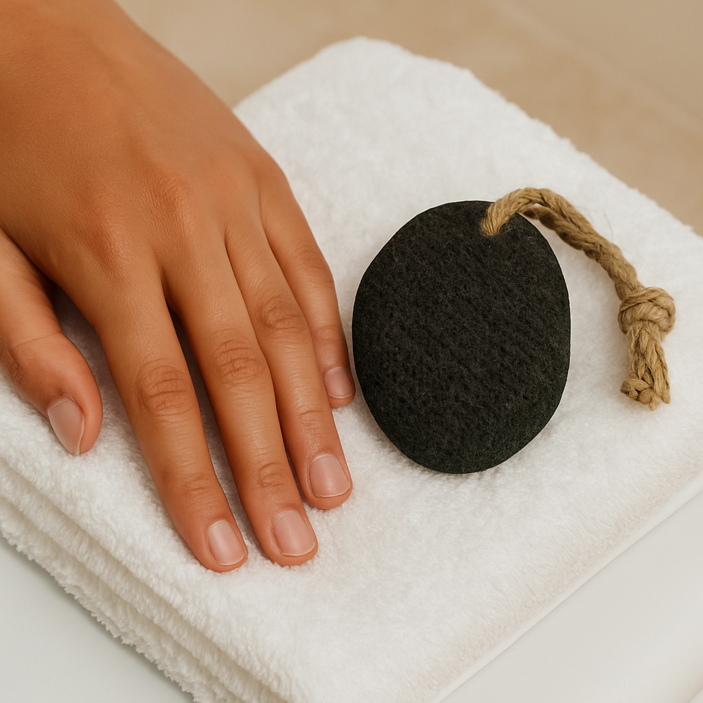 Using Pumice Valley volcanic pumice stone on heels